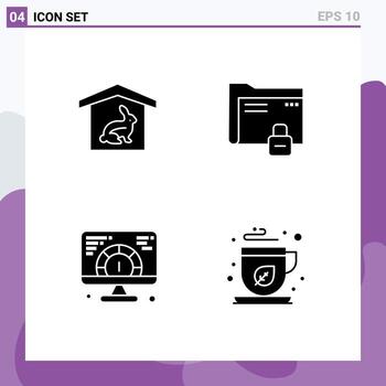 Stock Vector Icon Pack of Line Signs and Symbols for house speed nature password website Editable Vector Design Elements