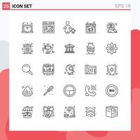 Set of 25 Modern UI Icons Symbols Signs for infection webpage kid speaker internet Editable Vector Design Elements