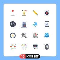 Universal Icon Symbols Group of 16 Modern Flat Colors of products food school swipe arrows horizontal swipe Editable Pack of Creative Vector Design Elements