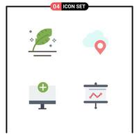 Flat Icon Pack of 4 Universal Symbols of feather add quill map devices Editable Vector Design Elements