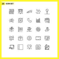 25 Creative Icons Modern Signs and Symbols of gastronomy cooking alms upload arrows Editable Vector Design Elements
