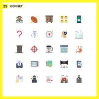 25 iconos creativos signos y símbolos modernos de explorar elementos de diseño vectorial editables interiores felices de la escuela secundaria triste vector