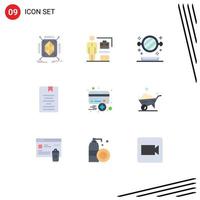 Pictogram Set of 9 Simple Flat Colors of add knowledge bathroom education book Editable Vector Design Elements