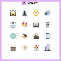 16 Creative Icons Modern Signs and Symbols of hacker calculator help calculation accounting Editable Pack of Creative Vector Design Elements