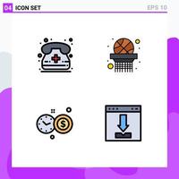 4 Creative Icons Modern Signs and Symbols of call speedometer phone basket net browser Editable Vector Design Elements