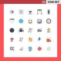 Set of 25 Modern UI Icons Symbols Signs for pray training bbq gym rings Editable Vector Design Elements