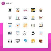 25 Universal Flat Colors Set for Web and Mobile Applications seo data open server wedding Editable Vector Design Elements