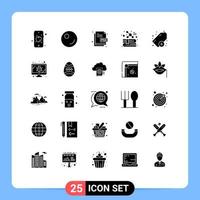 Stock Vector Icon Pack of 25 Line Signs and Symbols for bug plus file add education Editable Vector Design Elements