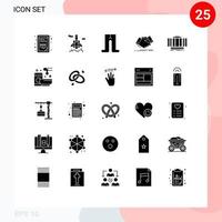 25 Universal Solid Glyphs Set for Web and Mobile Applications wind vertical tights turbine agreement Editable Vector Design Elements