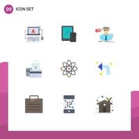 9 Creative Icons Modern Signs and Symbols of credit banking tablet school scientist Editable Vector Design Elements