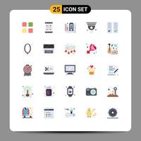 Group of 25 Modern Flat Colors Set for iot internet smartphone camera plan Editable Vector Design Elements