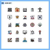 Set of 25 Modern UI Icons Symbols Signs for computer miner error healthcare record Editable Vector Design Elements