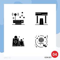 Creative Icons Modern Signs and Symbols of connection handbag network finish heart Editable Vector Design Elements