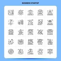 OutLine 25 Business Startup Icon set Vector Line Style Design Black Icons Set Linear pictogram pack Web and Mobile Business ideas design Vector Illustration