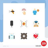 9 Flat Color concept for Websites Mobile and Apps camera commentator tap commentator human Editable Vector Design Elements