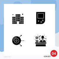 Universal Solid Glyph Signs Symbols of digital hard drive disk console computer customer Editable Vector Design Elements