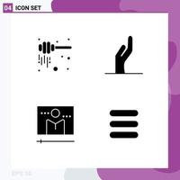 4 Creative Icons Modern Signs and Symbols of dipper media nectar share player Editable Vector Design Elements