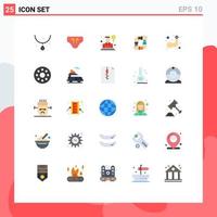 25 iconos creativos signos y símbolos modernos de equipo manos agente colaboración trabajo en equipo elementos de diseño vectorial editables vector