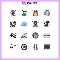 16 Creative Icons Modern Signs and Symbols of hardware devices celebration computers shopping Editable Creative Vector Design Elements