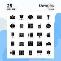 25 Devices Icon Set 100 Editable EPS 10 Files Business Logo Concept Ideas Solid Glyph icon design vector