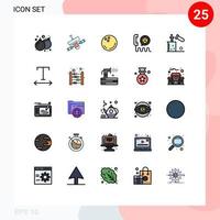 conjunto de 25 iconos modernos de ui símbolos signos para calificar ayuda señal emoción huelga elementos de diseño vectorial editables vector