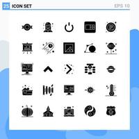 Universal Icon Symbols Group of 25 Modern Solid Glyphs of place signs off parking select box Editable Vector Design Elements