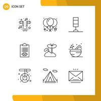 9 Thematic Vector Outlines and Editable Symbols of increase list interior line delivery Editable Vector Design Elements