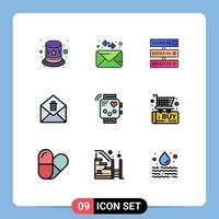 9 Creative Icons Modern Signs and Symbols of monitoring fitness storage device delete Editable Vector Design Elements