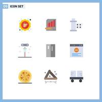 9 Creative Icons Modern Signs and Symbols of biology multimedia business movie cinema Editable Vector Design Elements