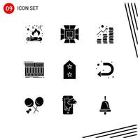 9 Creative Icons Modern Signs and Symbols of army synthesiser income midi synth Editable Vector Design Elements