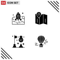 Set of Commercial Solid Glyphs pack for launch location startup map chemistry Editable Vector Design Elements