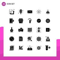 Modern Set of 25 Solid Glyphs Pictograph of selection choose party choice interface Editable Vector Design Elements
