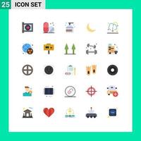 Stock Vector Icon Pack of 25 Line Signs and Symbols for nuclear save moon download cloud Editable Vector Design Elements