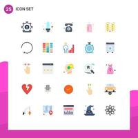 Universal Icon Symbols Group of 25 Modern Flat Colors of agriculture nipple light feeder communication Editable Vector Design Elements