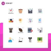 16 Creative Icons Modern Signs and Symbols of box investment machine financial calculation Editable Pack of Creative Vector Design Elements