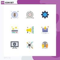 9 Creative Icons Modern Signs and Symbols of alert digital globe automation credit Editable Vector Design Elements