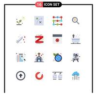 Set of 16 Modern UI Icons Symbols Signs for accessories medical protection health kitchen Editable Pack of Creative Vector Design Elements