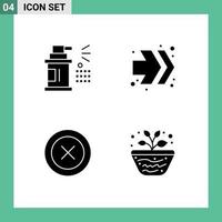 Stock Vector Icon Pack of 4 Line Signs and Symbols for bottle ux tools right education Editable Vector Design Elements