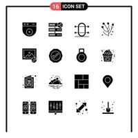 paquete de iconos vectoriales de stock de 16 signos y símbolos de línea para editar elementos de diseño vectorial editables vector