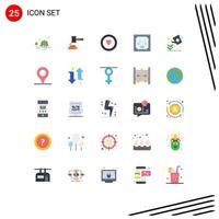 paquete de iconos de vector de stock de 25 signos y símbolos de línea para elementos de diseño de vector editables legales de corazón de martillo de círculo de sobre