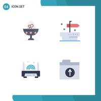 4 Creative Icons Modern Signs and Symbols of boiled electronic egg thanks technology Editable Vector Design Elements