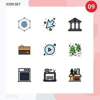 9 Creative Icons Modern Signs and Symbols of credit card banking banking school Editable Vector Design Elements