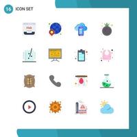 paquete de iconos de vectores de stock de 16 signos y símbolos de línea para alimentos de cebolla ácida dinero paquete editable móvil de elementos creativos de diseño de vectores