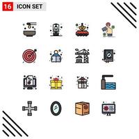 Stock Vector Icon Pack of 16 Line Signs and Symbols for web pay antenna click transfer Editable Creative Vector Design Elements