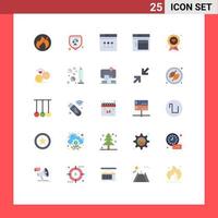 Set of 25 Modern UI Icons Symbols Signs for avatar label page fathers day dad Editable Vector Design Elements