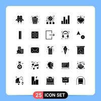 paquete de iconos vectoriales de stock de 25 signos y símbolos de línea para el servidor de educación escolar navidad elementos de diseño vectorial editables de navidad vector