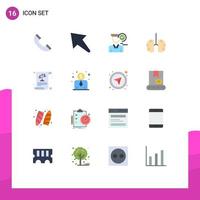 Pictogram Set of 16 Simple Flat Colors of equality healthcare male health biology Editable Pack of Creative Vector Design Elements