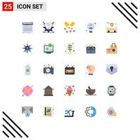 25 Creative Icons Modern Signs and Symbols of light bulb setting omega pills omega Editable Vector Design Elements