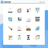 Set of 16 Commercial Flat Colors pack for model features heart character board Editable Pack of Creative Vector Design Elements