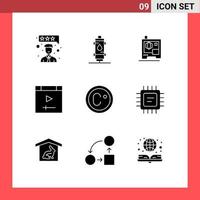 9 Creative Icons Modern Signs and Symbols of degree website geyser page app Editable Vector Design Elements